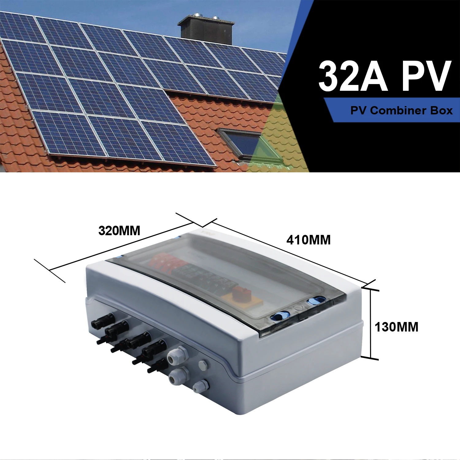 Outdoor 4 in 1  Pv Dc 1000V Waterproof and Dustproof Pv Combiner Box Price