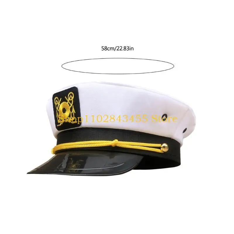 49MC Captain Hat Party for Stage Halloween Cosplay Theme Party Sailors Costume