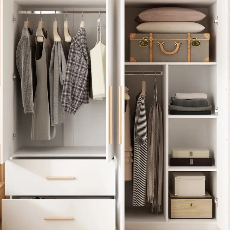 الراقية تصميم مخصص النمط الأوروبي الحديثة غرفة نوم المنزل خزانة خشبية بالجملة خزانة ملابس بيضاء #4