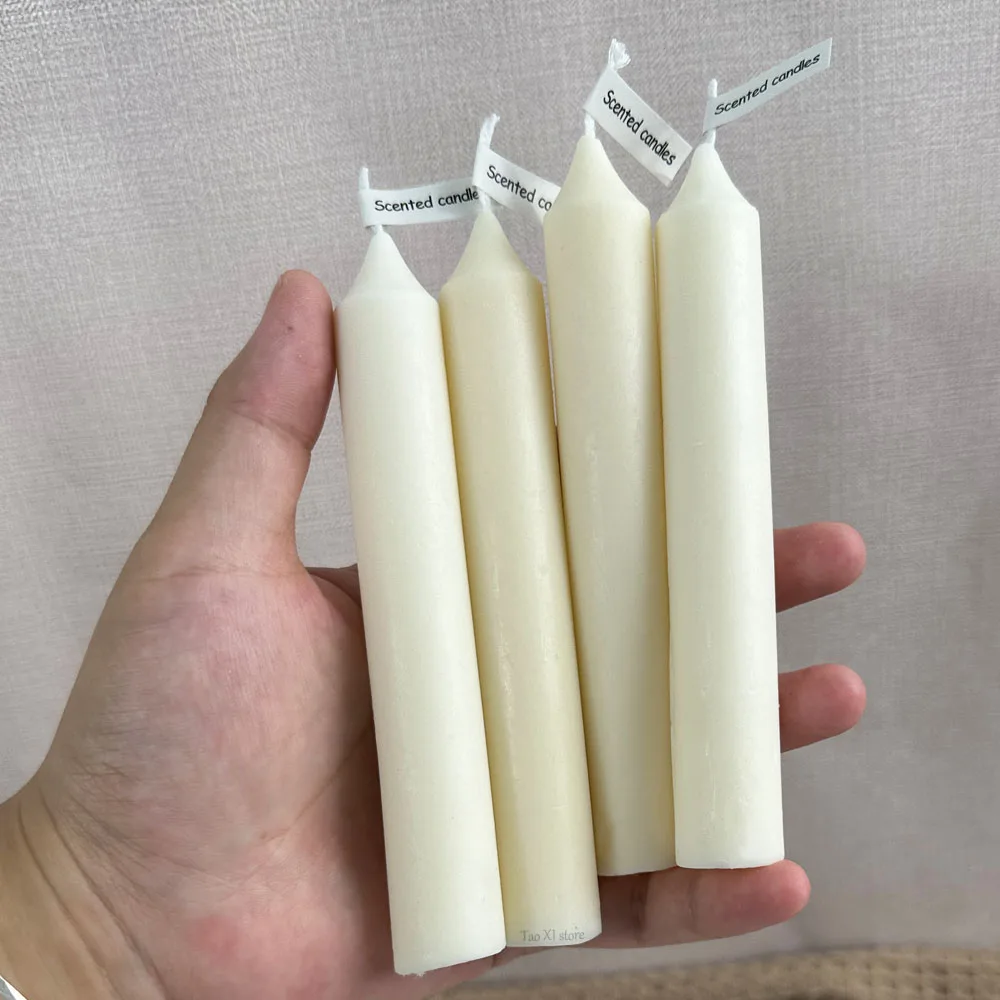 1PC 6 Hole Silicone Candle Mold DIY Long Rod Cylindrical Scented Candle Soap Crafts Making Home Dinner Decoration Supplies