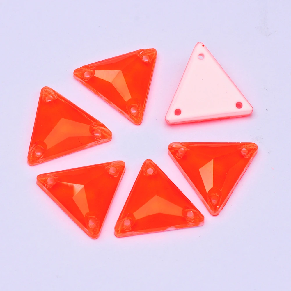 Neonfarbene Dreieckige Flatback-Strasssteine mit Abgeschrägten Kanten Großhandel Aufnähbare Glaskristalle für Modebekleidung und Accessoires – Detail 10