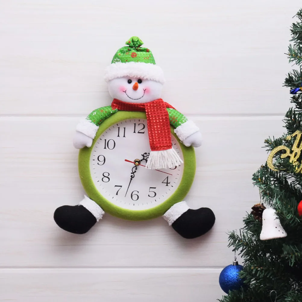 

Christmas Clock Home Decoration Old Man Snowman Electronic Clock Wall Pendant Living Room Creative Gift(Snowman, without