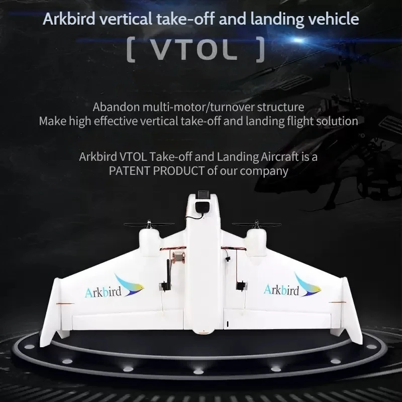 Avion de décollage et d'atterrissage vertical Arkbird Vtol, avion partenaires aile Fpv contrôle de vol compatible avec Swan-K1