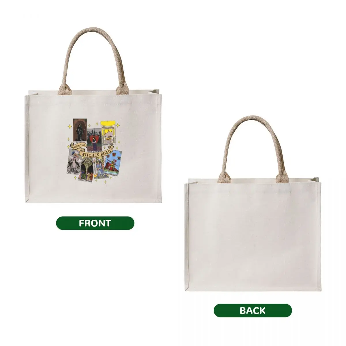 Agatha All Along Tarot Cards Tote Bag Canvas shoulder bag Women's shopper bag tote men tote woman