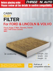 WESTGUARD Activated Carbon Cabin Filter For Ford Focus MK3 KUGA MK2 2012- VOLVO V40 2012-2019 5128504 31369456 CU25007 MK9542P