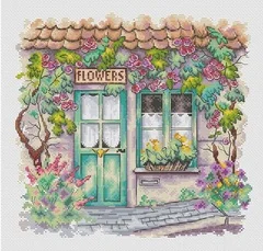 

Flowers Shop Cross stich Kits Homfun Craft Cross Stich Painting Decorations For Home