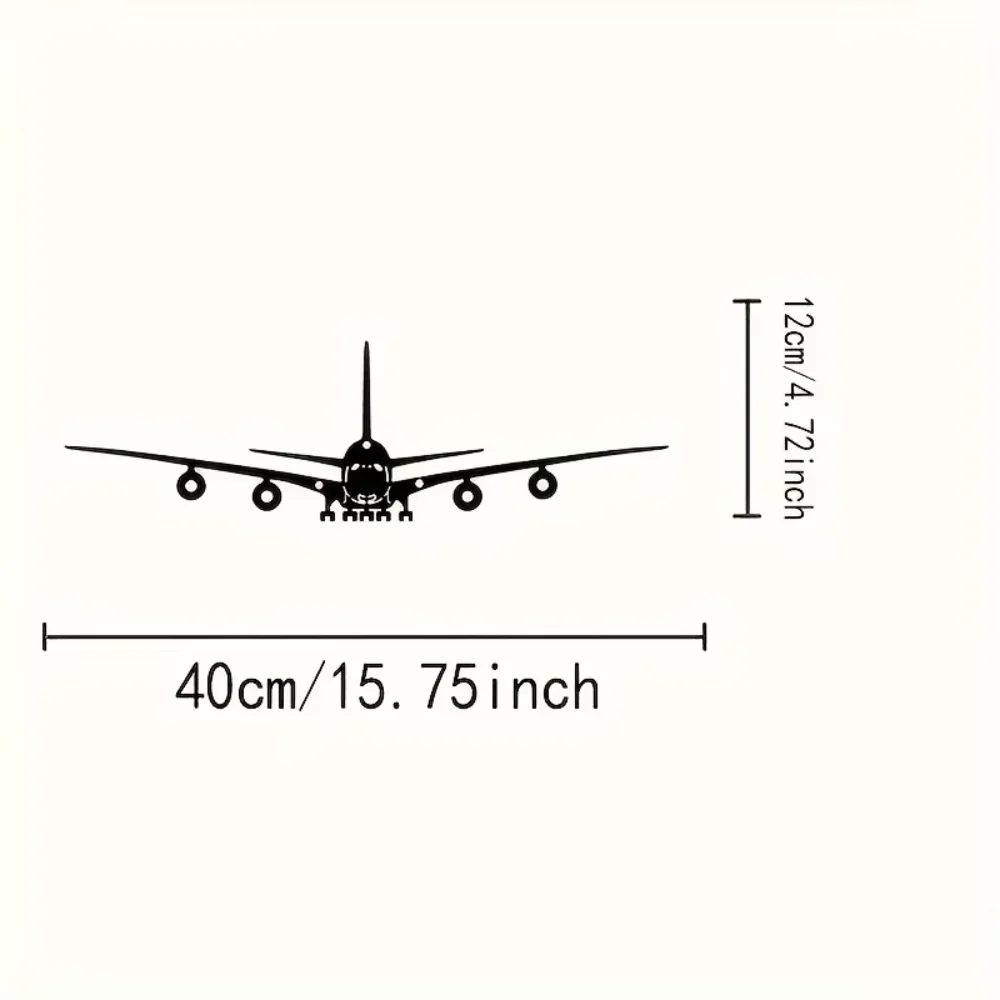 3D Boeing Airplane Metal Wall Decor - 15.75inch Airplane Sculptures for Home and Office Decoration