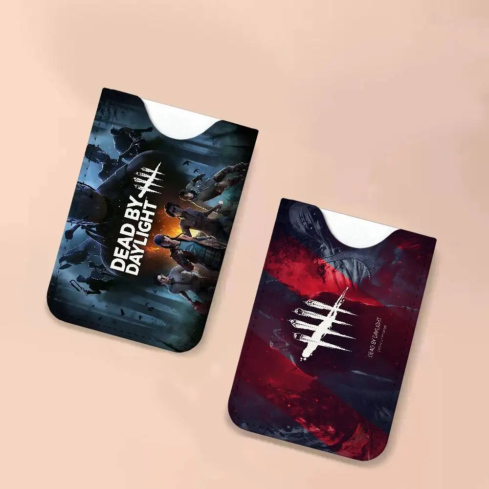 D-Dead B-By-Day Game Universal PU Leather Slim Card Wallet, ID Credit Card Organizer, Compact Portable Holder for Outdoor