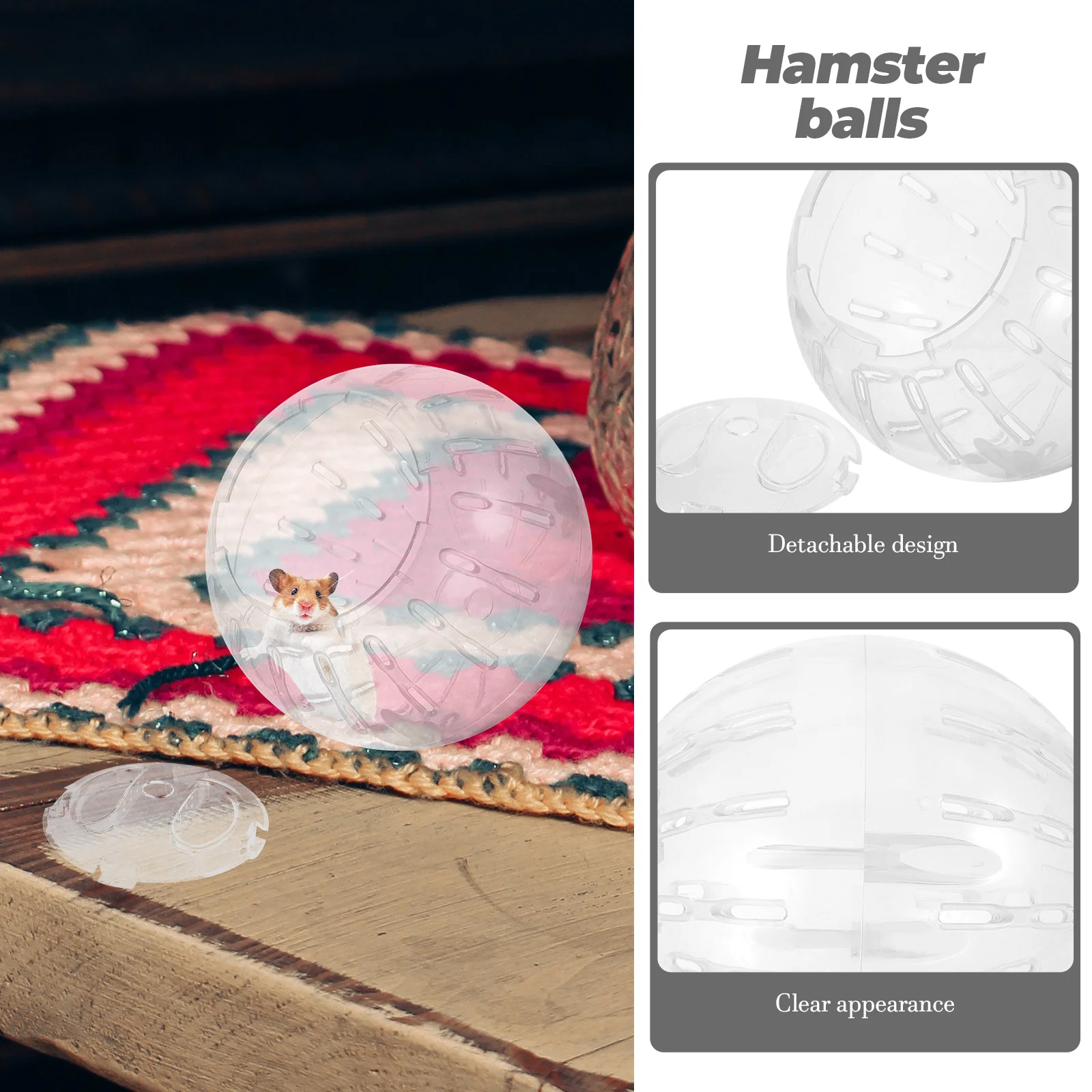 Hamster Running Ball Chinchilla Clear Ball Hamster Ball Small Pet Running Exercise Ball Guinea Pig Playing Ball Toy