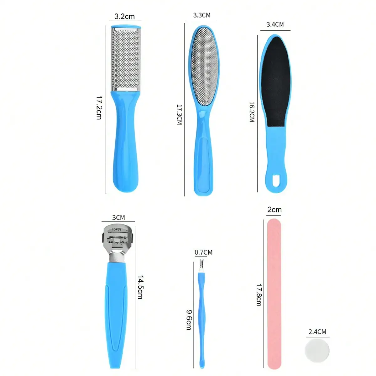 Ensemble d'outils de soins des pieds, dissolvant de callosités, épurateur exfoliant, crème réparatrice de fissures au talon, lime pour les pieds, séparateur d'orteils, 8 pièces