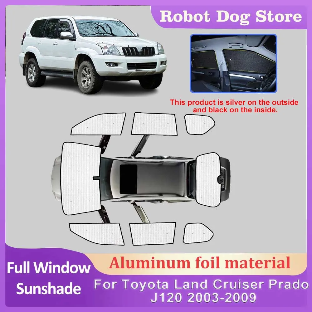 

Car Sunshade For Toyota Land Cruiser Prado J120 Body Kit 2003-2009 Full Windows Visors Windshield Curtain Covers Car Accessories