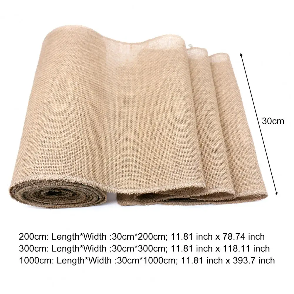 Home Decor Burlap Roll Boho Jute Table Runner Stain-proof Party Decor Reusable Banquet Wedding Table Protection Diy Craft Home