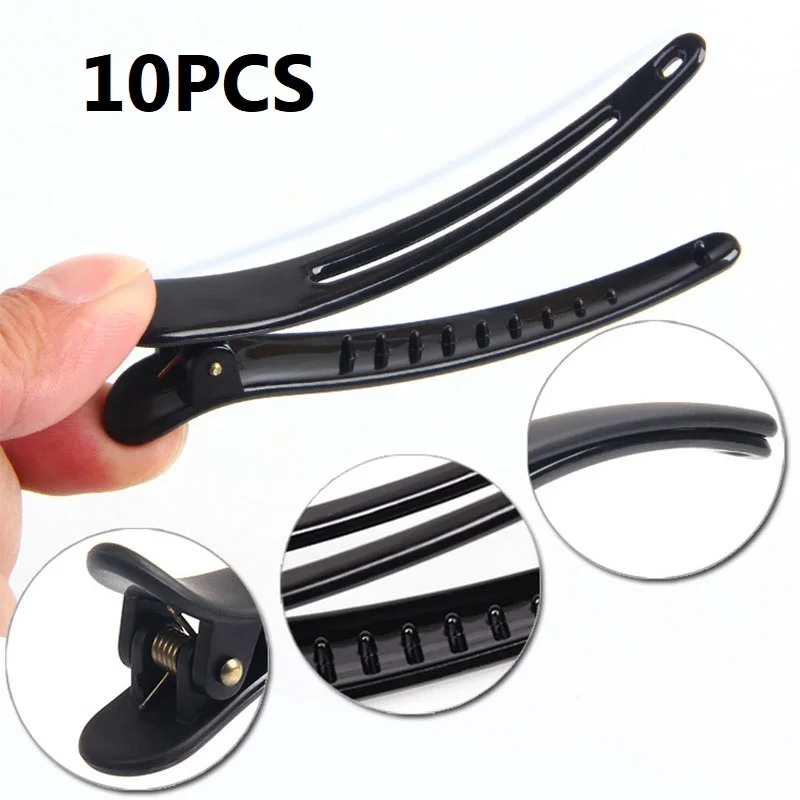 10 قطعة مقاطع الشعر تصفيف الشعر مقاطع الشعر لتصفيف الشعر المهنية منقار البط التمساح مشبك شعر التمساح تصفيف الشعر