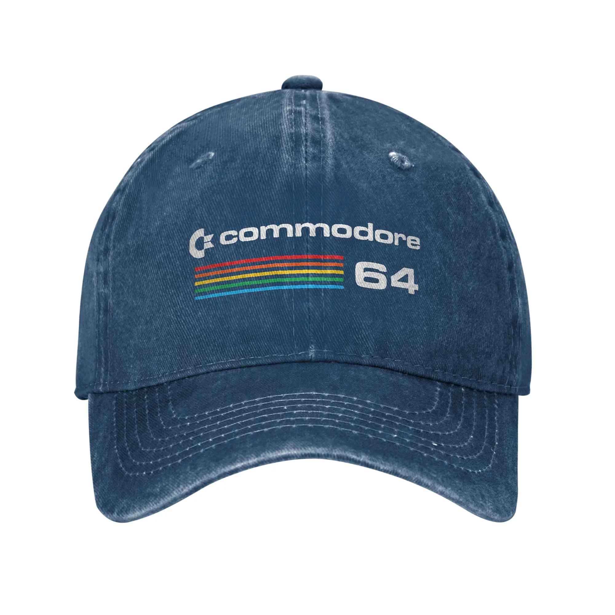Commodore 64 Men Women Baseball Cap Retro Distressed Washed Hats Cap Vintage Outdoor Running Golf  Unstructured Soft Sun Cap