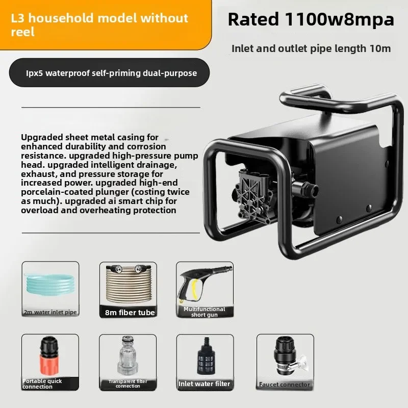 

НОВАЯ автомойка высокого давления, бытовая 220 В, мощная автомойка, водяной пистолет высокого давления, насос для мойки автомобилей