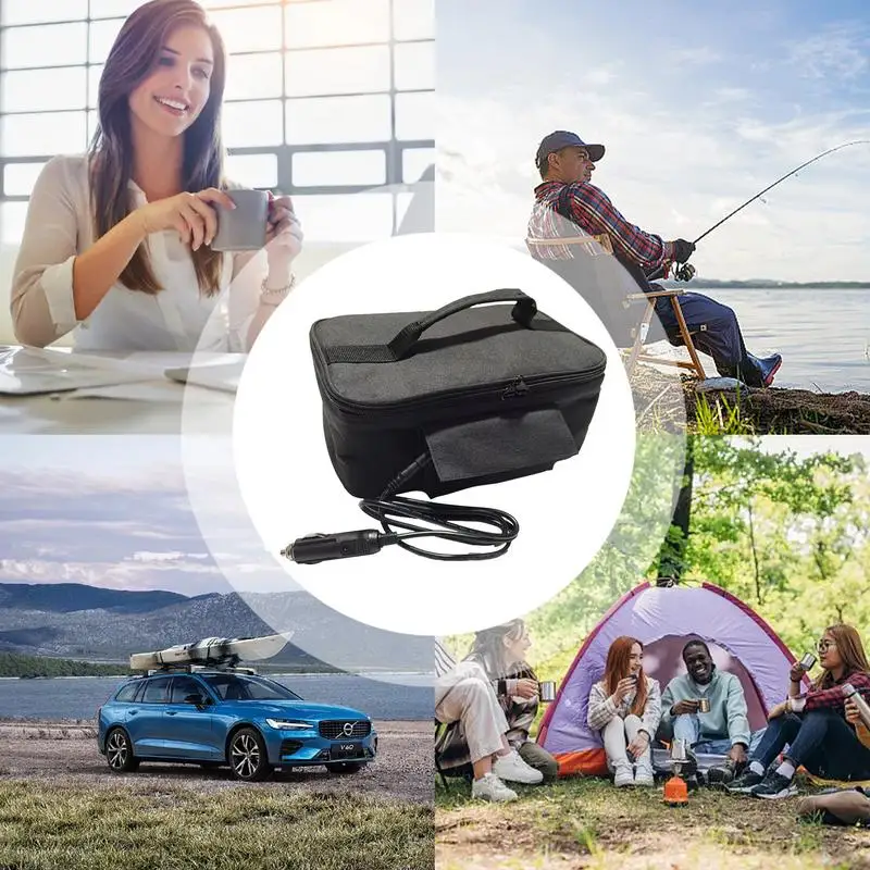 Portatile Mini auto microonde 12V forno elettrico riscaldamento rapido scatola da Picnic per viaggi scaldavivande riscaldamento auto Lunch Box