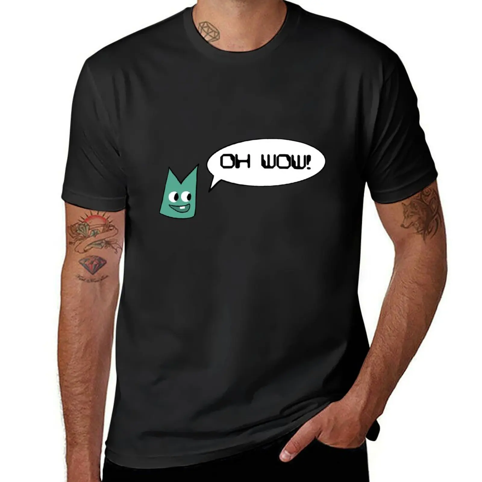 ‘OH WOW!’ Quiplash Character Quote Jackbox Games T-Shirt aesthetic clothes graphics heavyweight t shirts for men