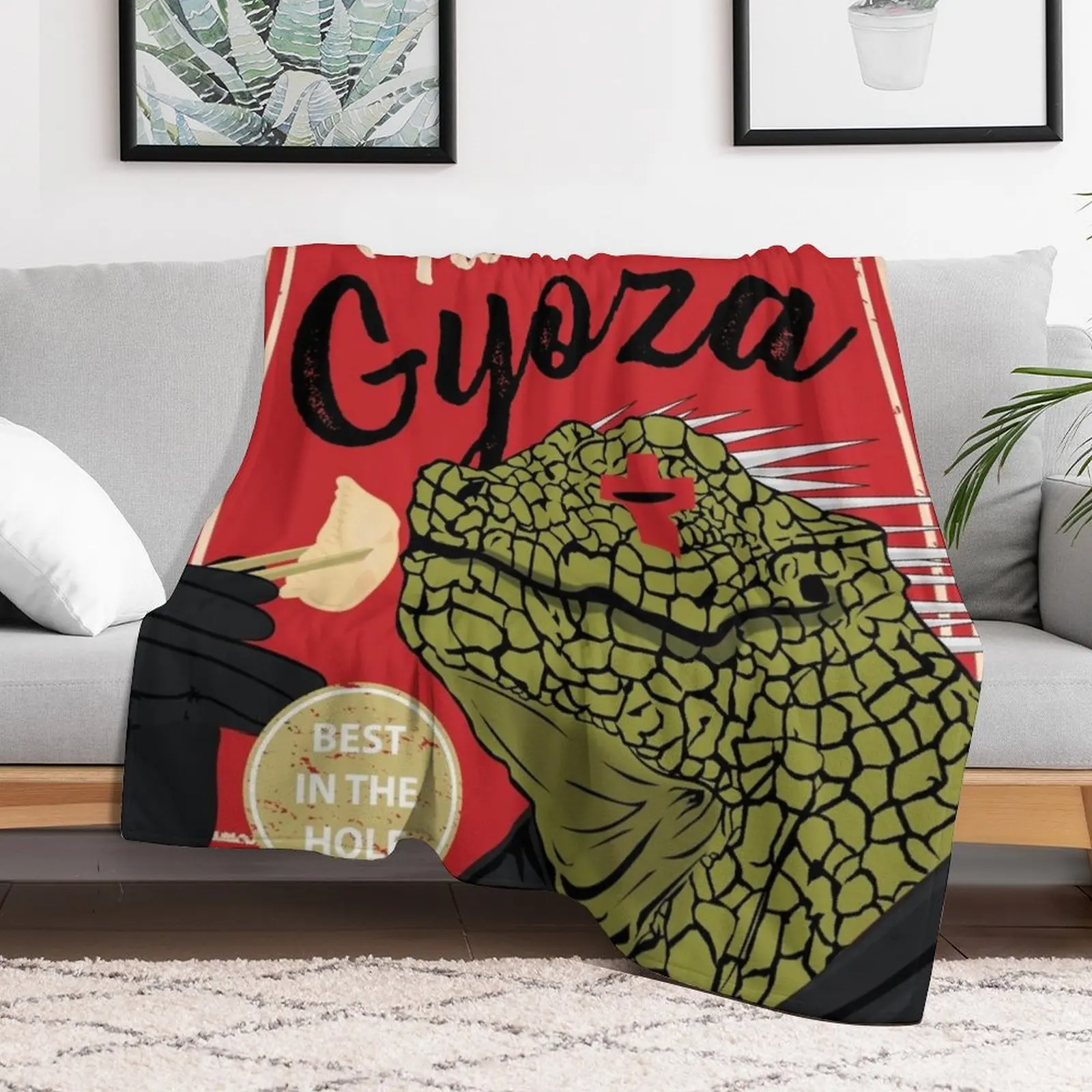 Dorohedoro anime Kaiman eating Gyoza Throw Blanket Luxury Thicken decorative Blankets