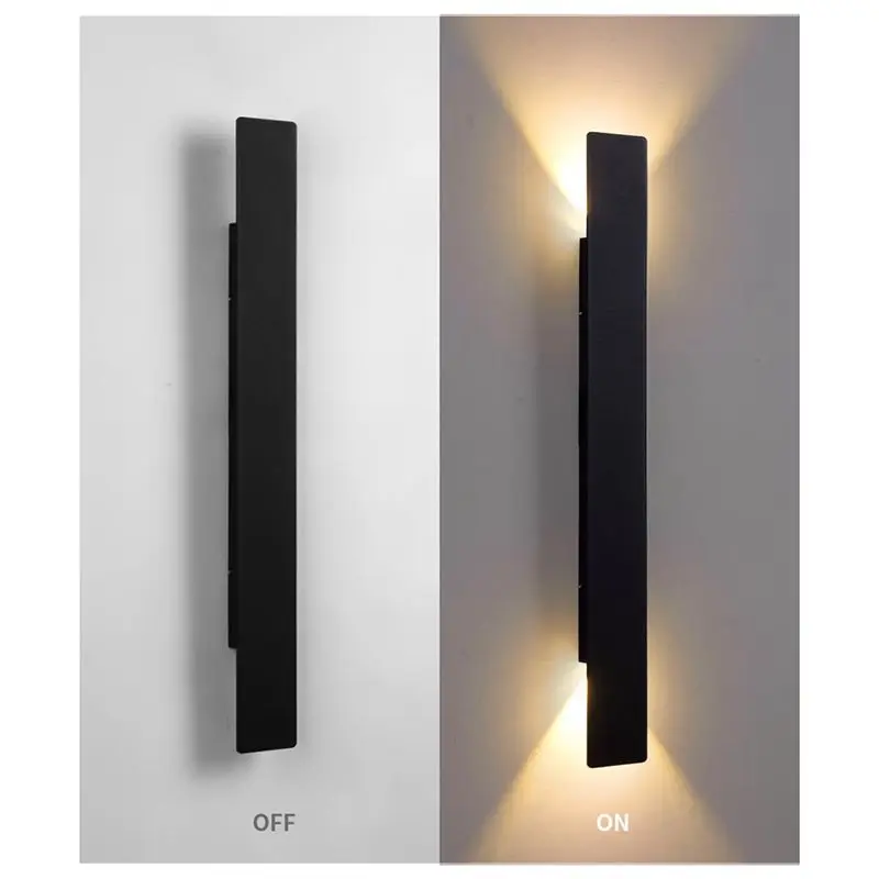 DT17 Wall Sconces LED Indoor Outdoor Up and Down Light Waterproof Aluminum Black 10cm-2W for Living Room Bedroom Patio