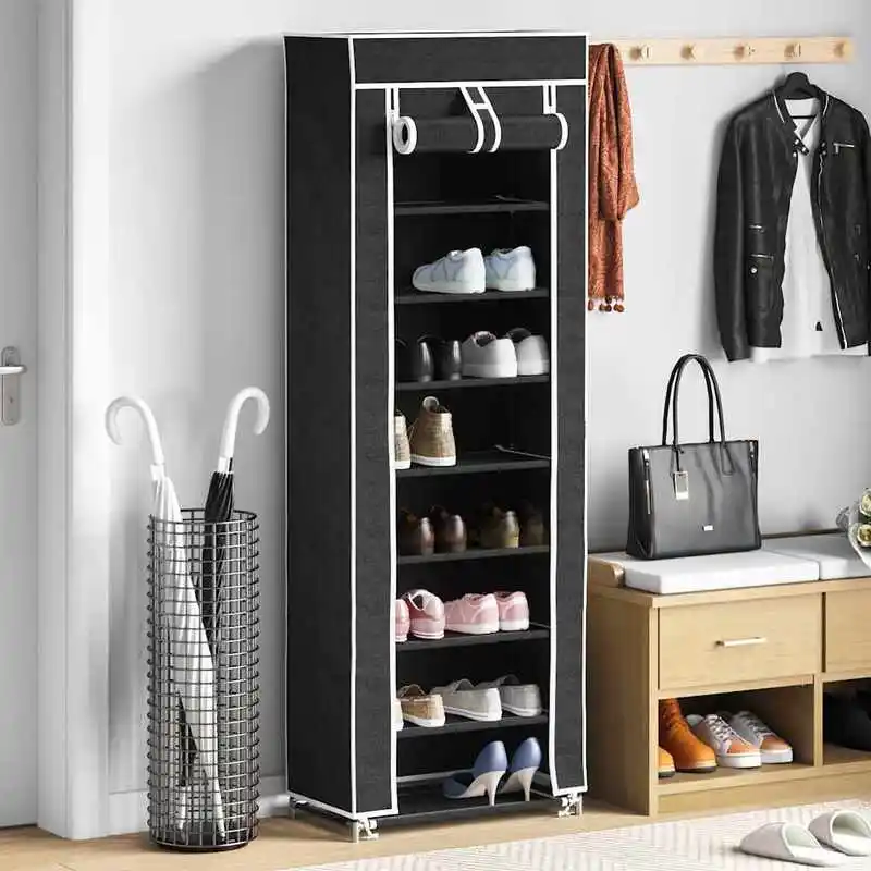 Schuhschrank/Schuhregal mit mehreren Ebenen für optimale Aufbewahrung – robuste Struktur aus Stahlrohren