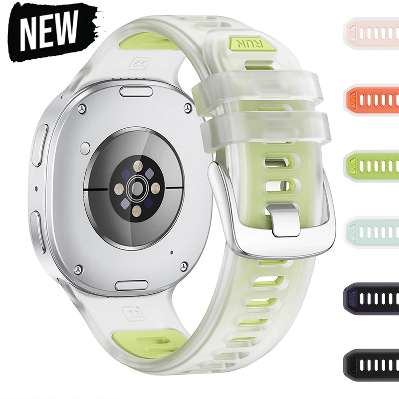 Transparentes Jelly-Armband für Samsung Galaxy Watch9 8 40mm 44mm Sport-Silikonarmband für Galaxy Watch 8Classic 46mm Correa