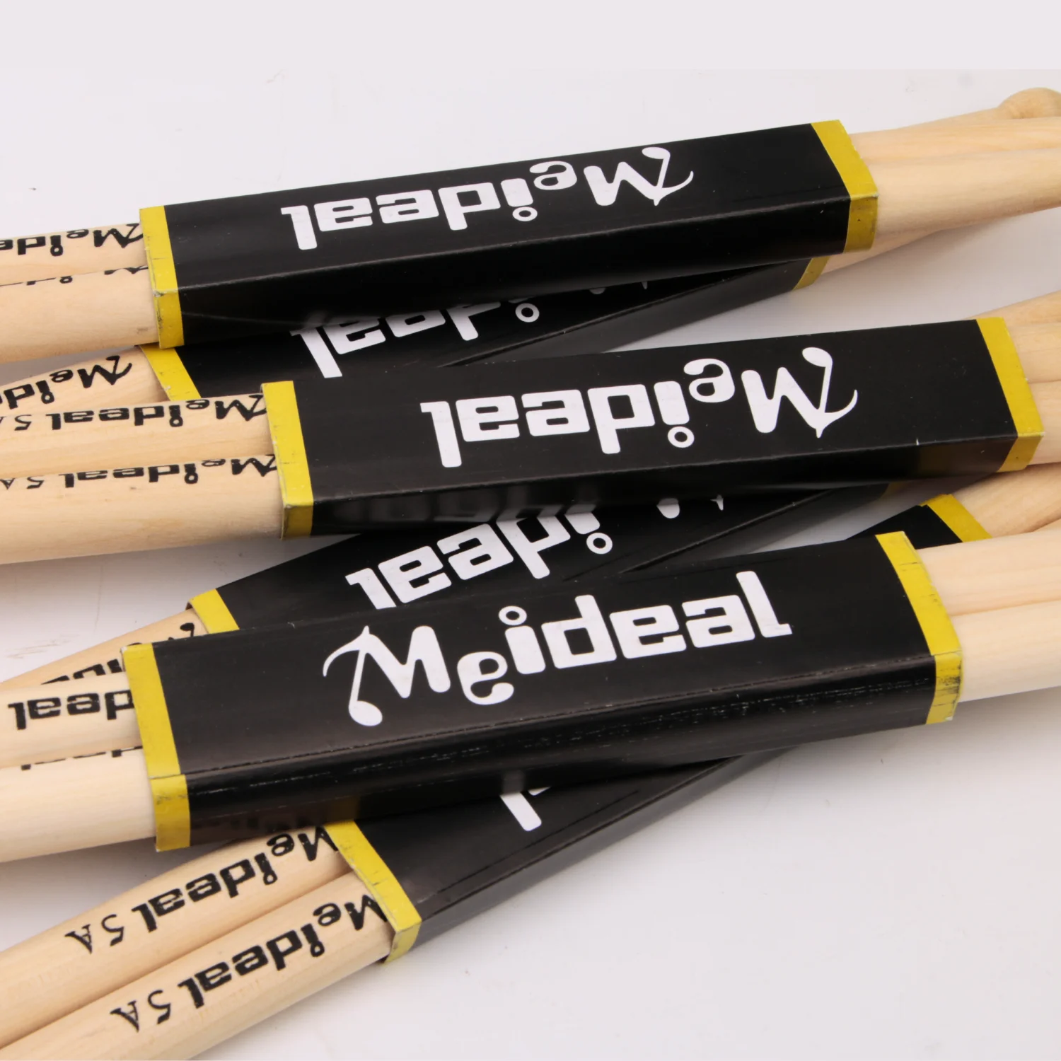 1 Paar professionelle 5A/5B-Trommelstöcke aus Ahorn für Percussion, Band- und Anfängerübungen, Drumsticks Hot Melt Tube Anti-Rutsch-Set