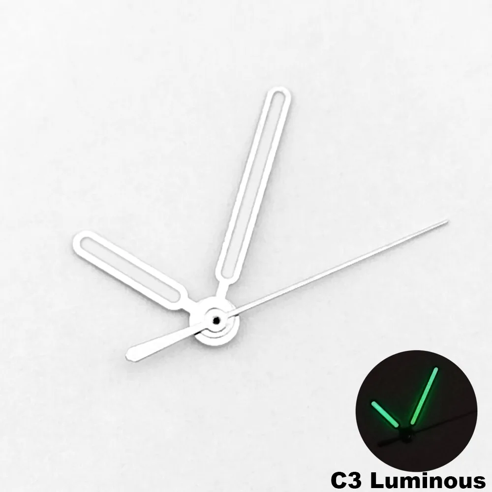 13mm mechanische uhr zeiger fit NH35 NH36 bewegung C3 leuchtende silber schwarz rose gold zeiger uhr teile zubehör