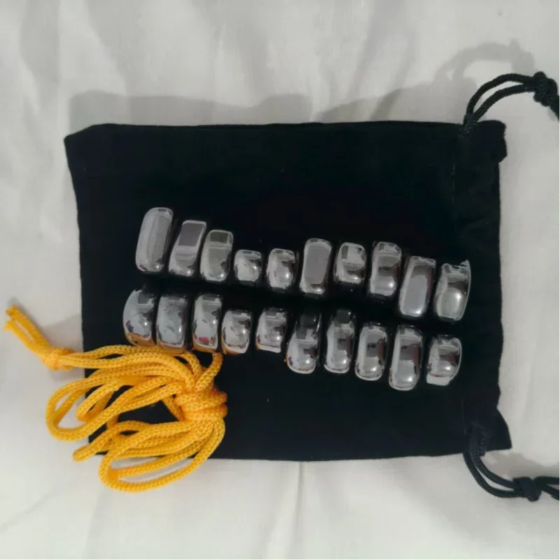 Juego de piedras magnéticas para nevera, cuerda de colores combinados, pared de fotos DIY, Lodestone negro Irregular, imán familiar, chincheta multifuncional, 20 piezas