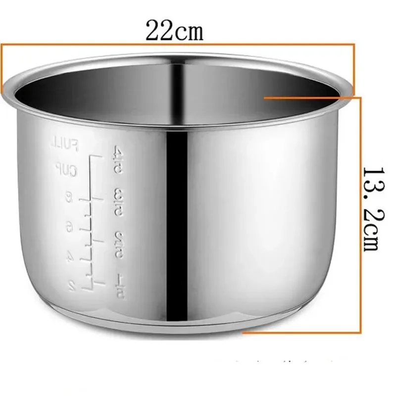 4L Electric pressure cooker liner inner bowls multicooker bowl stainless steel tank for cooking soup porridge