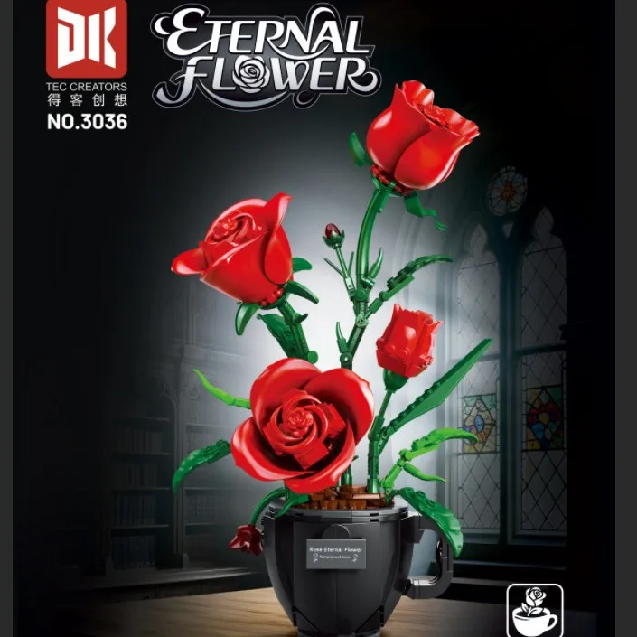 مشرق الأبدية زهرة المنزل النبات فنجان القهوة زهرة اللبنات بوعاء باقة روز ديزي لعبة الأم الفتيات عيد الحب #3