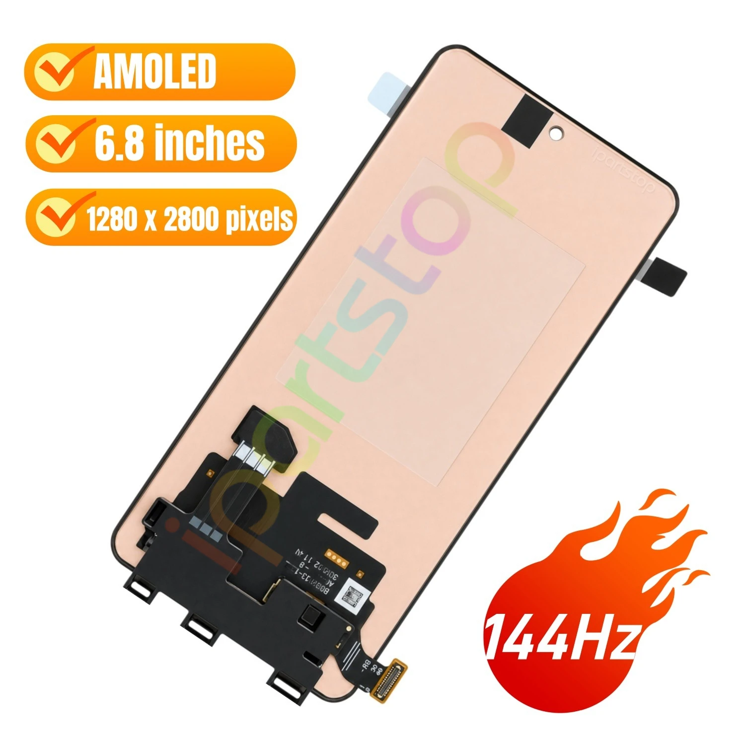 iParts Replacement New Display for Realme 16 Pro+ Plus 5G RMX5131 144Hz AMOLED Touch Screen with Frame Assembly OEM Tested