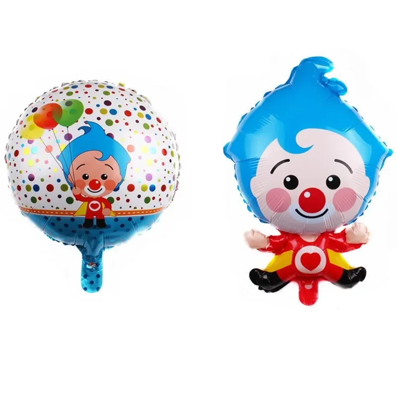 1 Pc Cartoon 18 Inches Clown Plim Plip Clown Foil Balloons Birthday Party Decoration Supplies Baby Shower Air Globos Kids Toys