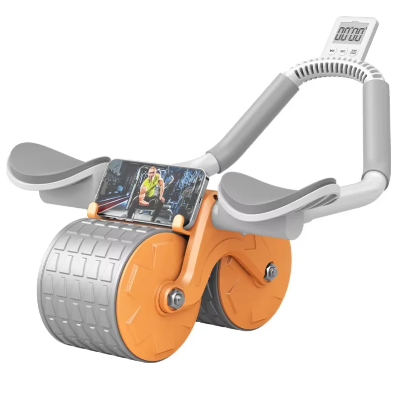 Dual Wheel Abdominal Exercise Roller Non-slip Stable Fitness Equipment Home Gym Belly Shaping Core Trainer For Beginners
