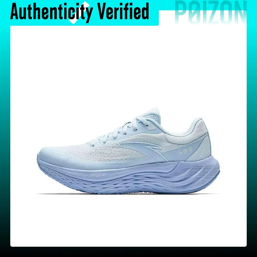 Anta Cushioning Slip Resistant Abrasion Resistant Low top Sprint Running Shoes Women's Frozen Blue 122515546R-4