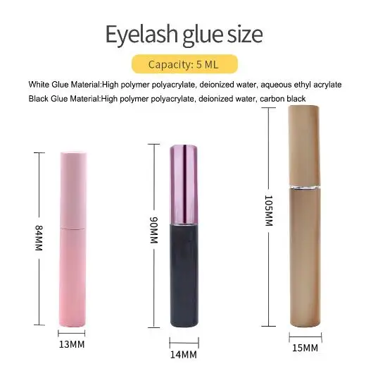 Eyelash กาวขายส่ง5/10/30/100Pcs สีขาวและสีดำ Lashes กาว Peralatan Rias ฉลากส่วนตัว