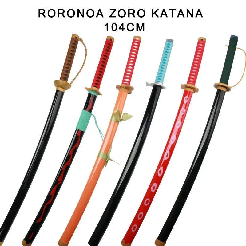 New Roronoa Zoro Katana Swords Anime Cosplay Bamboo  Sword Decoration Gift Shirauo Kozuki Toki Kinemon Jack Shanks katanas