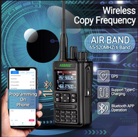 ABBREE AR-869 Walkie Talkie 10W Bluetooth Programming GPS Multi Band Wireless Copy Frequency AM FM Type-C Ham Two Way Radio