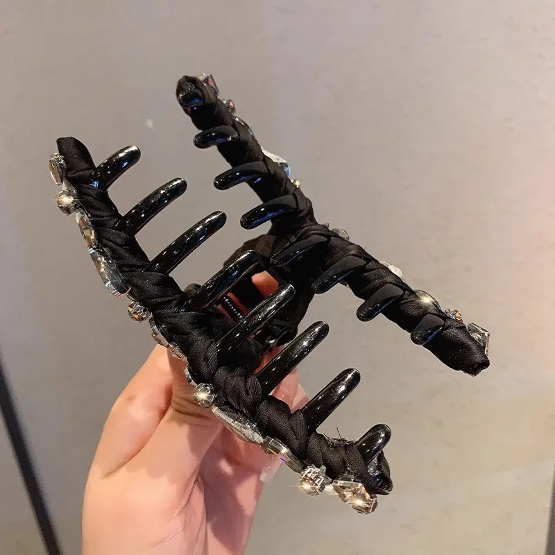 Horquilla de cristal coreana para mujer, accesorios para el cabello con Clip de tiburón de gran tamaño