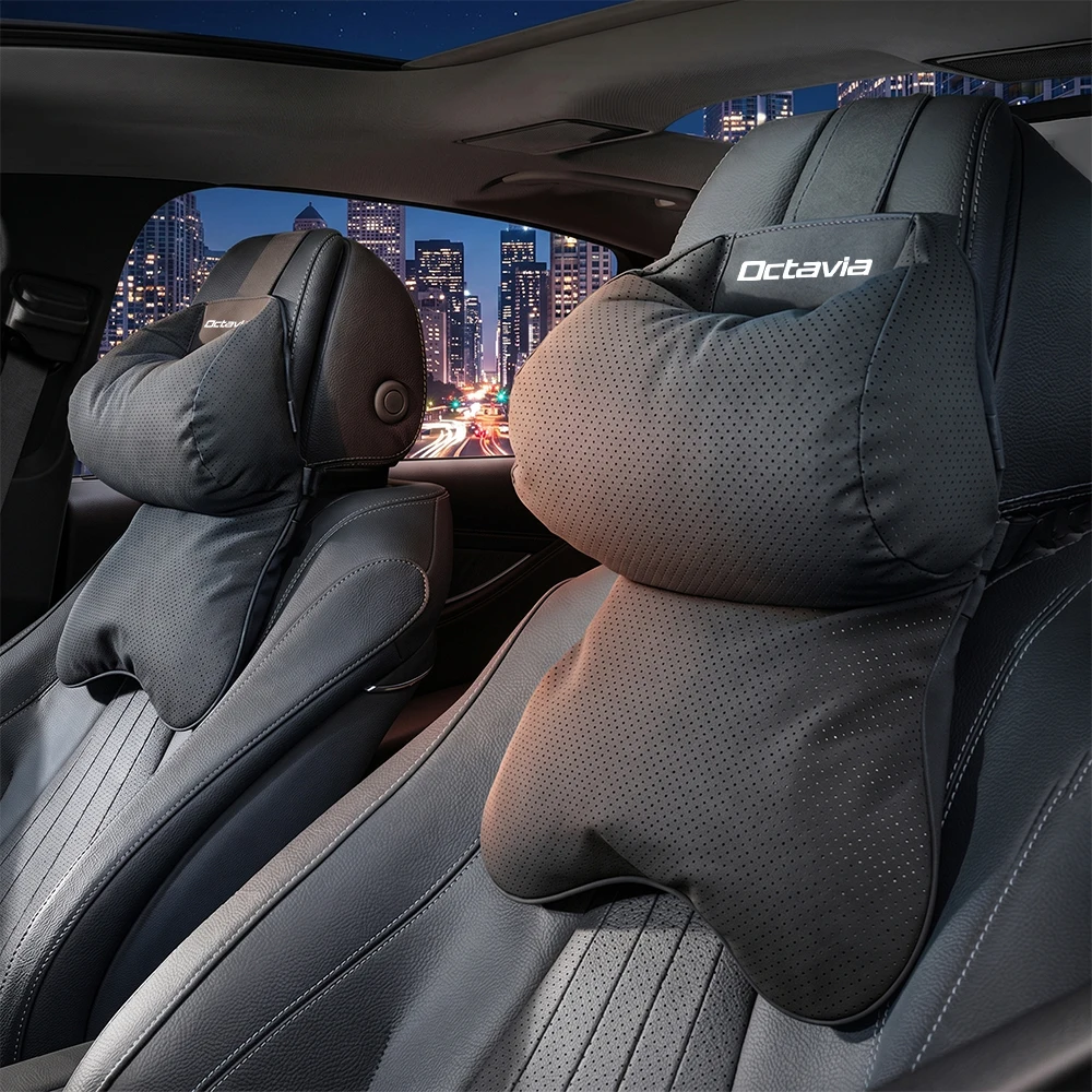 

For Skoda Octavia Car Headrests Driver's Seats Soft Comfortable Headrests Car Neck Pillow Protectors Auto Interior Accessories