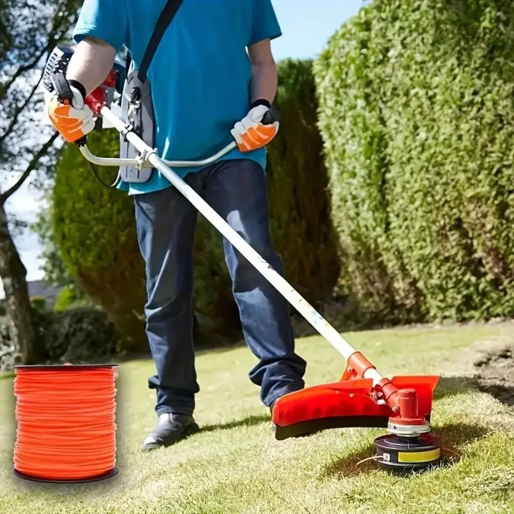 2.4mm Nylon Trimmer Line 100M High Tensile Brush Cutter Rope Round Line Wear Resistant Mower Head Accessory For Brush Cutter