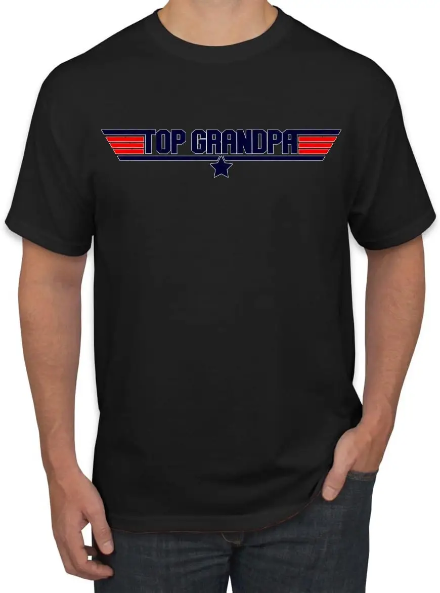 Top Grandpa | 80s Vinatge Style Movie | Flight Humor Father's Day Men's T-Shirt