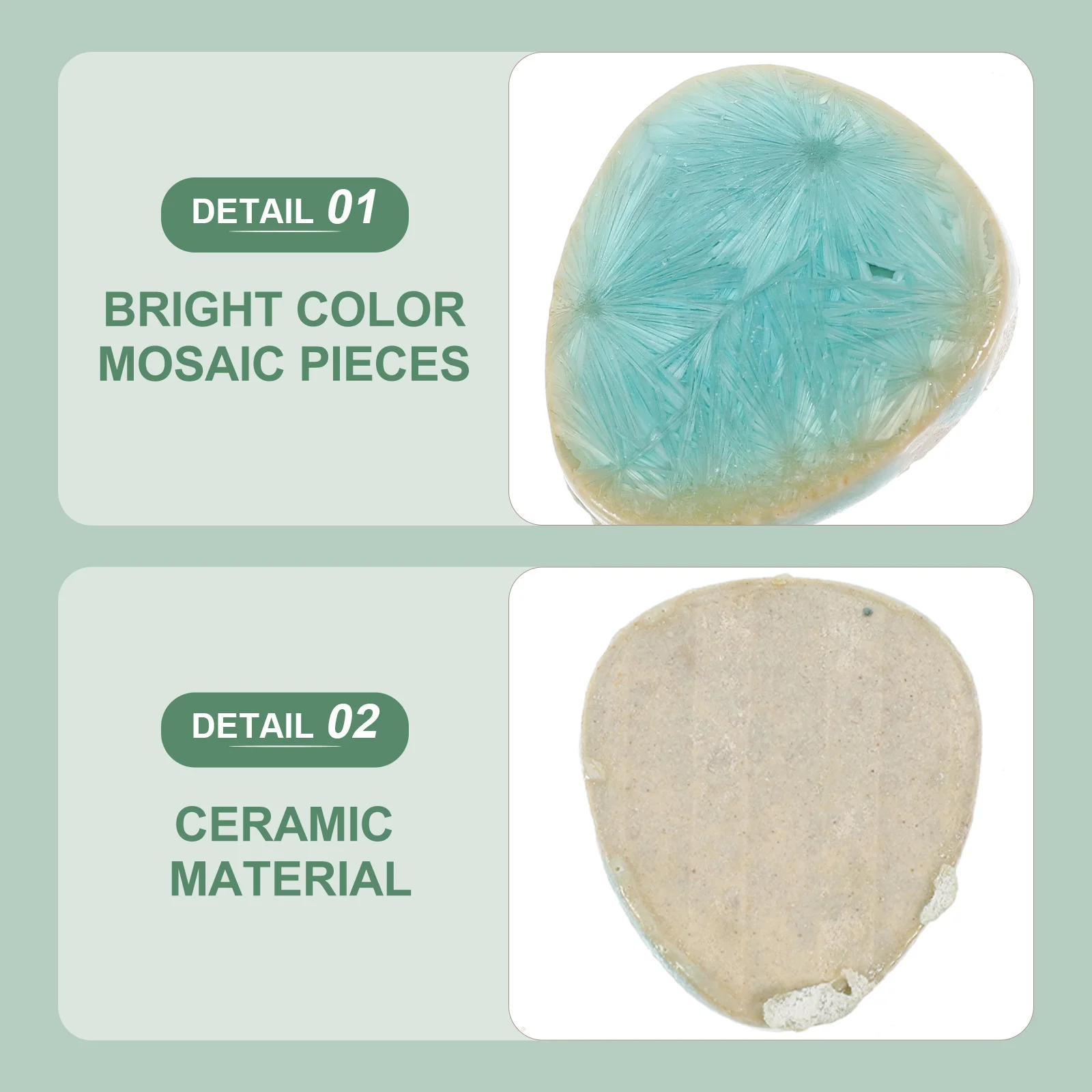 

3 Bags Ceramic Tiles Irregular Bright Color DIY Craft Supplies Small Mosaic Pieces for Vase Photo Frame Fish Tank Decor