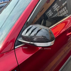For MG ZS 2017-2023 2024 ABS Carbon Fiber Side Wing Rear View Rearview Mirror Cap Cover Trim Case Exterior Accessoriescutylin