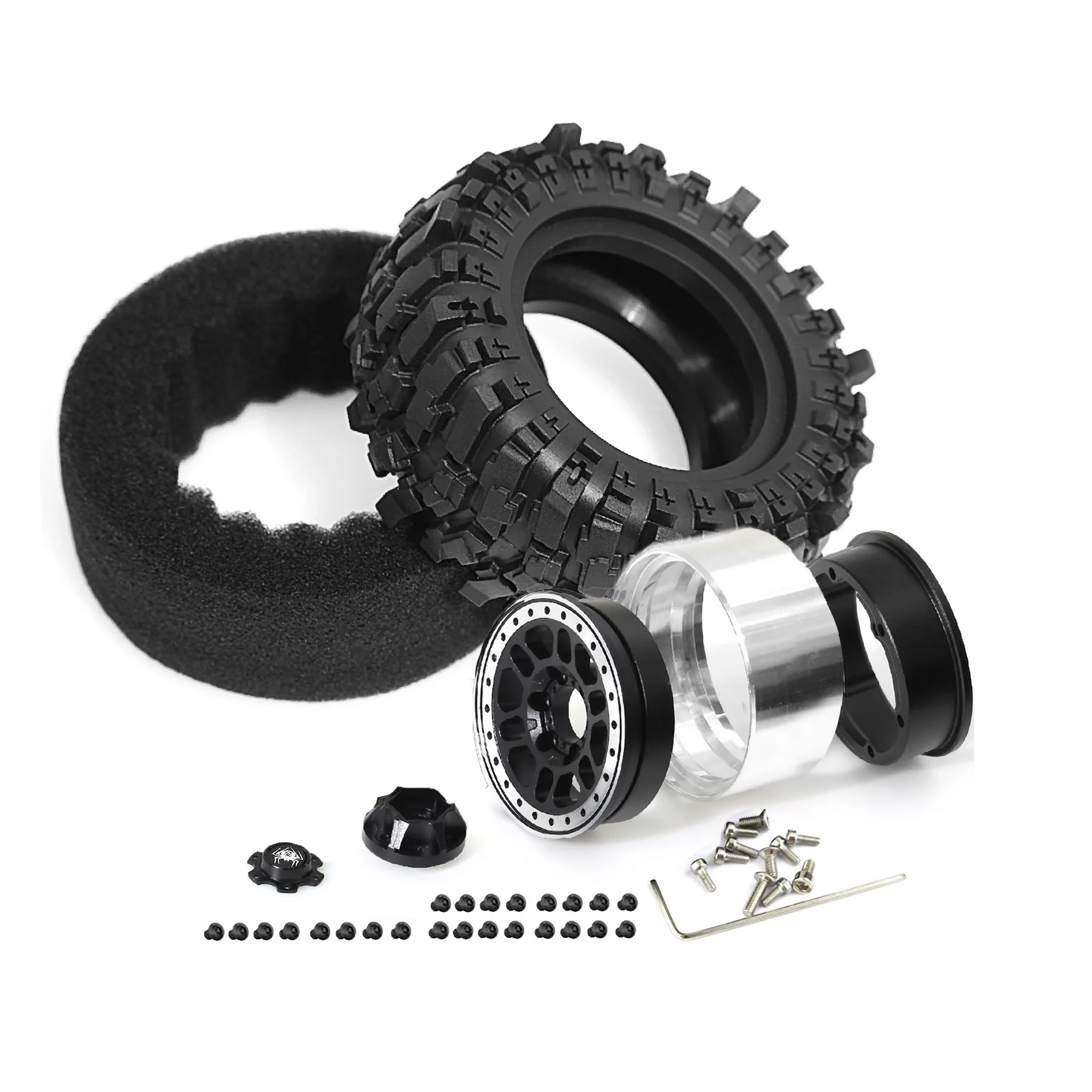 

87mm 1.9-Inch RC Climbing Car Simulation Aluminum Alloy Colorful Wheels +Rubber Wheel Tires For 1/10 SCX10 TRX4 car accessories