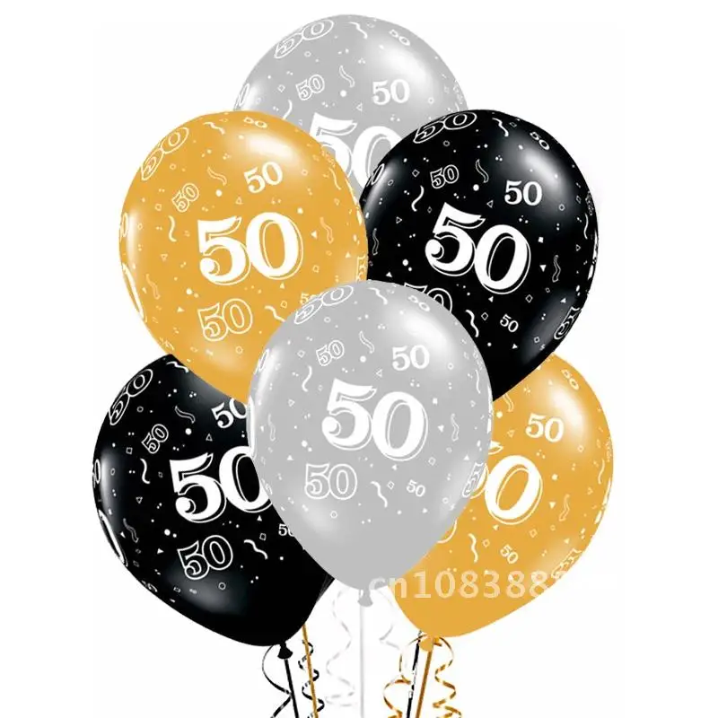 

10pcs 12 inch Latex Balloons 21 30 40 50 Years Old Adults Birthday Party Favors Happy Birthday Party Anniversary Decorations