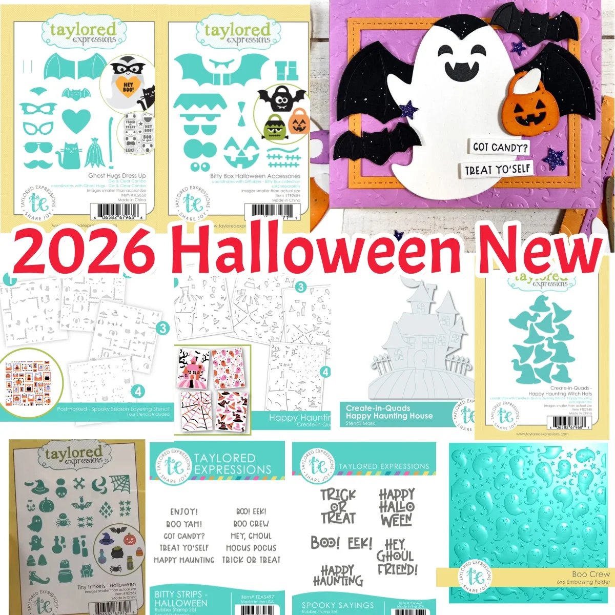 Agosto de 2026 Troqueles de corte de metal para sombreros de Halloween, sellos transparentes, plantilla de temporada de terror, lámina de estampado en caliente para hacer tarjetas y álbumes de recortes DIY