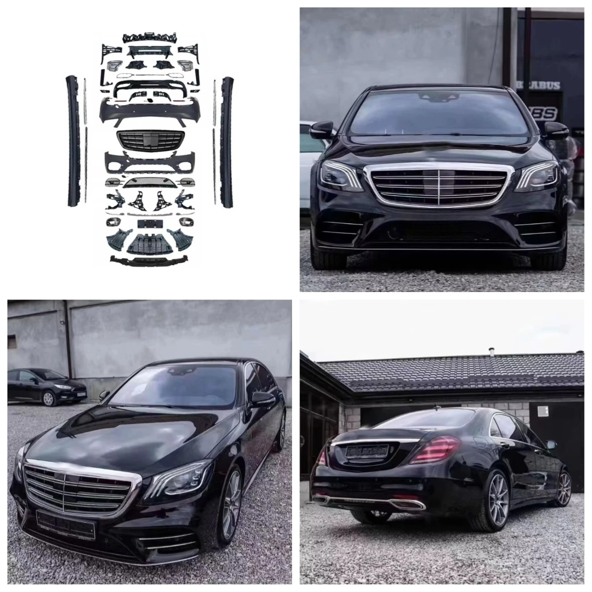 

Высококачественный спортивный обвес Stlf S450: решетка радиатора, боковые юбки, задний диффузор, бампер для W222 2018-2020