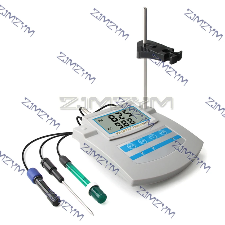 6 In 1 Water Quality Monitor PH ORP TDS EC CF Temperature Benchtop Tester Meter for Swimming Pool, Aquarium, Laboratory PHS-26C