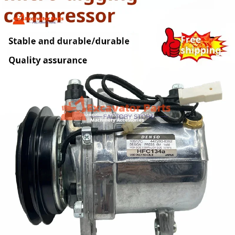 For Caterpillar CAT 301.7 302CR 303CR 305 SV07E/sv06e Air conditioning compressor air-condition pump Excavator Parts