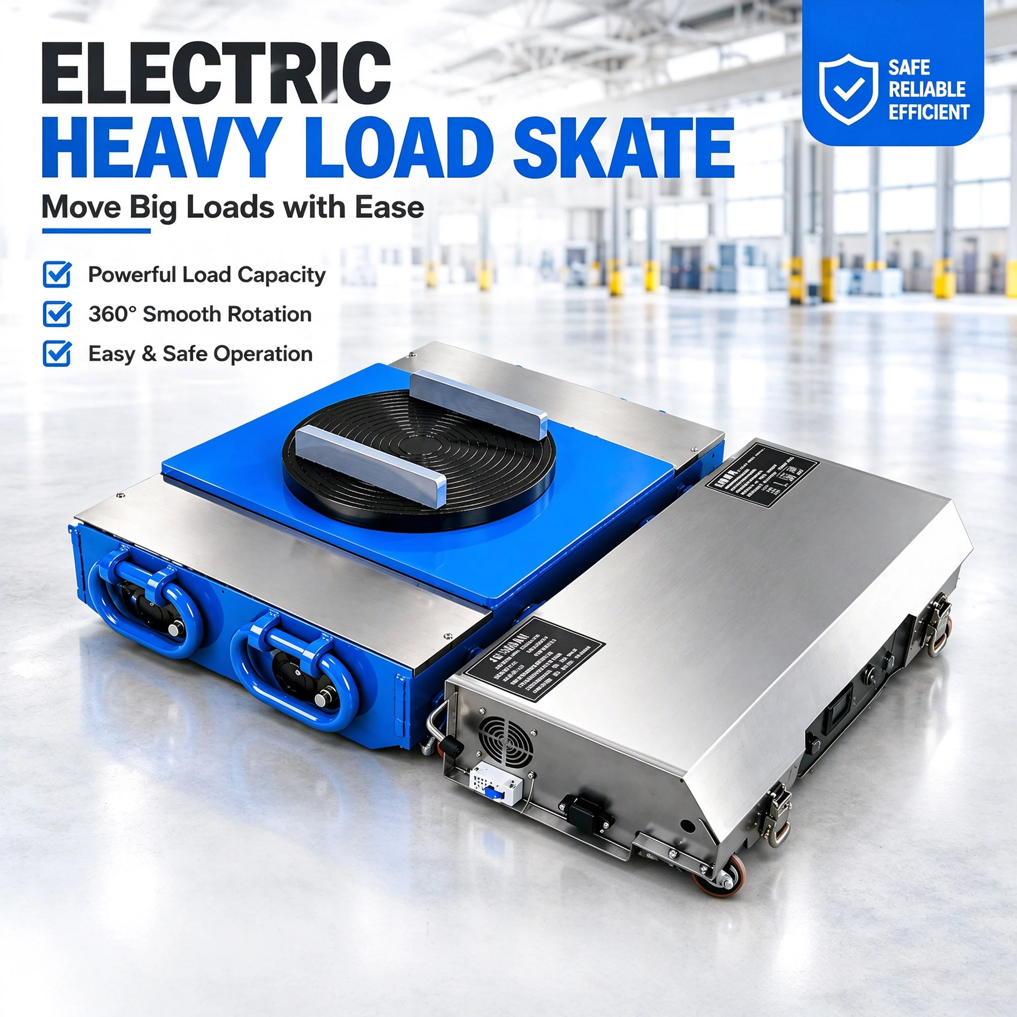 Electric Transporting Trolley Remote Control Cargo Roller Machine Truck Factory Carrying Dolly Equipment Moving Skate